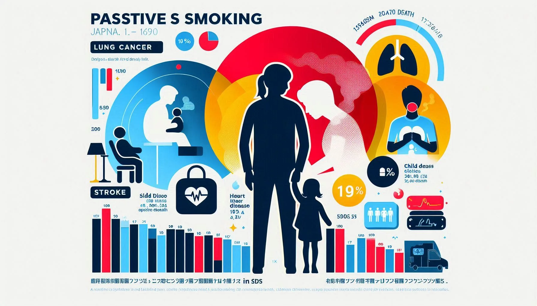 受動喫煙の影響についてのインフォグラフィック